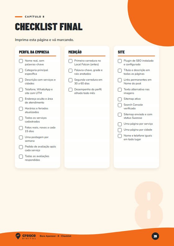 Página 29: checklist final